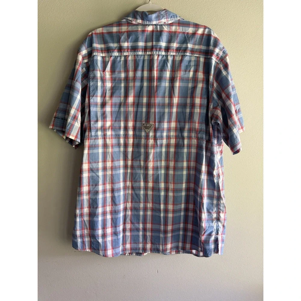 Columbia PFG Fishing Shirt Mens XXL Omni Shade Performance Vented Plaid - Picture 3 of 15